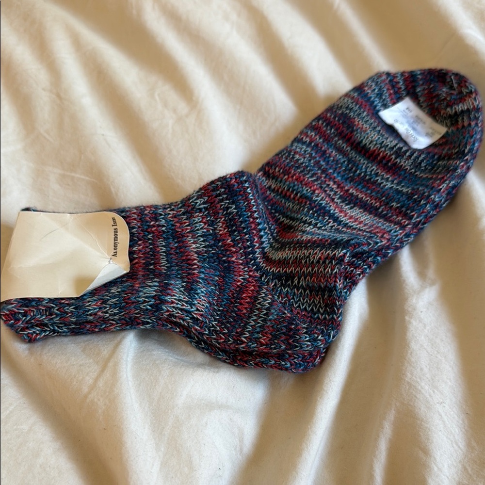 NWT Anonymous Ism Multicolor Knit Socks